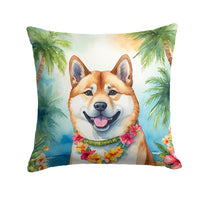 Akita Luau Throw Pillow