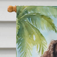 American Water Spaniel Luau House Flag