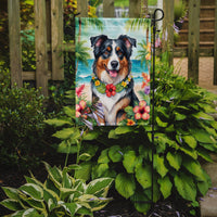 Australian Shepherd Luau Garden Flag