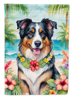 Australian Shepherd Luau Garden Flag