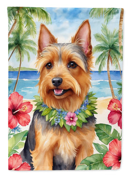 Australian Terrier Luau House Flag