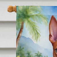 Basenji Luau House Flag