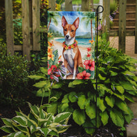 Basenji Luau Garden Flag