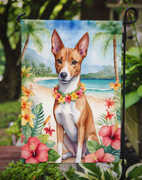 Basenji Luau Garden Flag