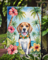 Beagle Luau Garden Flag