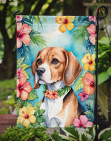 Beagle Luau Garden Flag