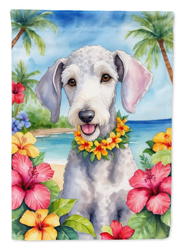 Bedlington Terrier Luau Garden Flag