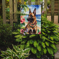 Belgian Malinois Luau Garden Flag