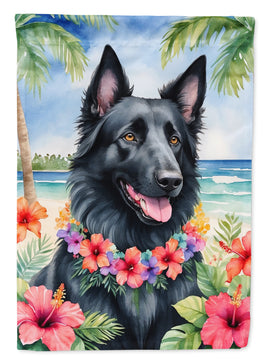 Belgian Sheepdog Luau House Flag