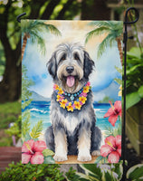 Bergamasco Sheepdog Luau Garden Flag