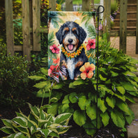 Bernedoodle Luau Garden Flag