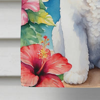 Bichon Frise Luau House Flag