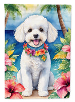 Bichon Frise Luau House Flag