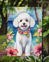 Bichon Frise Luau Garden Flag