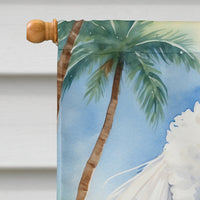 Bichon Frise Luau House Flag