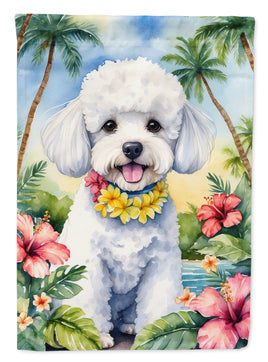 Bichon Frise Luau House Flag