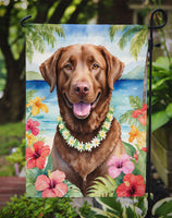 Chesapeake Bay Retriever Luau Garden Flag