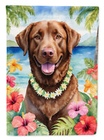 Chesapeake Bay Retriever Luau Garden Flag