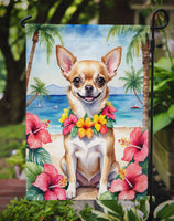 Chihuahua Luau Garden Flag