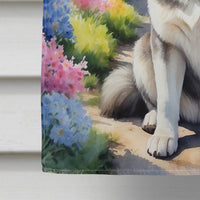 Alaskan Malamute Spring Path House Flag