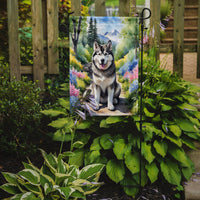 Alaskan Malamute Spring Path Garden Flag