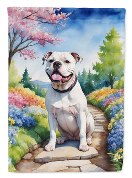 American Bulldog Spring Path House Flag