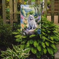 American Eskimo Spring Path Garden Flag