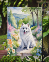 American Eskimo Spring Path Garden Flag