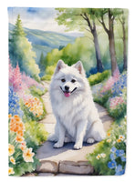 American Eskimo Spring Path Garden Flag