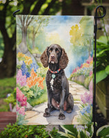 American Water Spaniel Spring Path Garden Flag