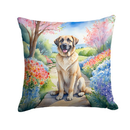 Anatolian Shepherd Spring Garden Throw Pillow