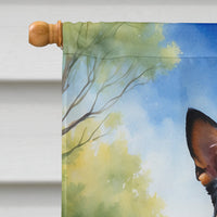 Australian Cattle Dog Spring Path House Flag