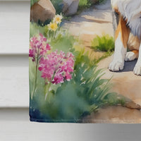 Australian Shepherd Spring Path House Flag