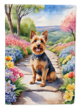 Australian Terrier Spring Path House Flag