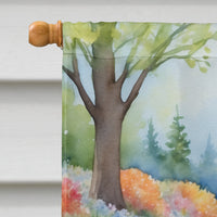 Basenji Spring Path House Flag