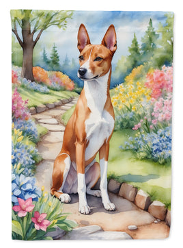 Basenji Spring Path House Flag