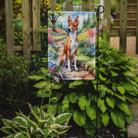 Basenji Spring Path Garden Flag