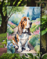 Basset Hound Spring Path Garden Flag