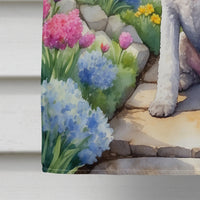 Bedlington Terrier Spring Path House Flag