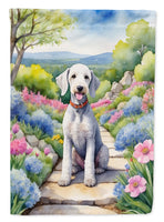 Bedlington Terrier Spring Path House Flag