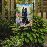 Belgian Sheepdog Spring Path Garden Flag