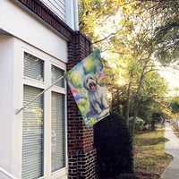 Bergamasco Sheepdog Spring Path House Flag