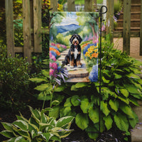 Bernedoodle Spring Path Garden Flag