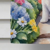 Bichon Frise Spring Path House Flag