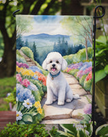 Bichon Frise Spring Path Garden Flag