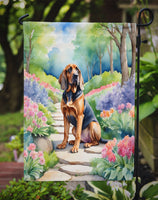 Bloodhound Spring Path Garden Flag