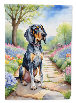 Bluetick Coonhound Spring Path House Flag