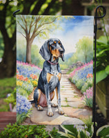 Bluetick Coonhound Spring Path Garden Flag