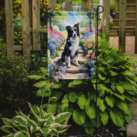 Border Collie Spring Path Garden Flag