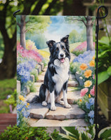 Border Collie Spring Path Garden Flag